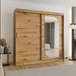Arte Exquisite Oak Artisan Lucy Sliding Door Wardrobe 2000mm X 2000mm X 620mm - A Refined Natural Storage Masterpiece - thumbnail 2