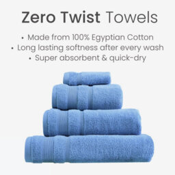 Allure Bath Fashions Luxury Zero Twist Egyptian Cotton Bath Towel - Cornish Blue - thumbnail 5
