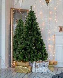UETIAN Green Christmas Tree Artificial Xmas With Metal Stand Festive Indoor Outdoor Decor (6Ft) - thumbnail 2