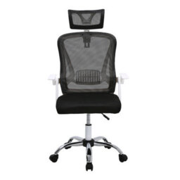 Living And Home Swivel Ergonomic Office Chair With Headrest-White - thumbnail 3