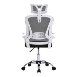 Living And Home Swivel Ergonomic Office Chair With Headrest-White - thumbnail 5