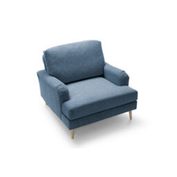 Abakus Direct Harper Chenille Armchair Dark Blue - thumbnail 6