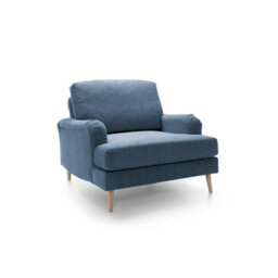Abakus Direct Harper Chenille Armchair Dark Blue - thumbnail 3
