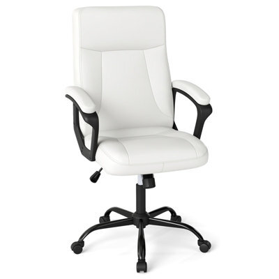 Gainoom Upholstered Beige Executive Chair Ergonomic Computer Desk Chair - image 1