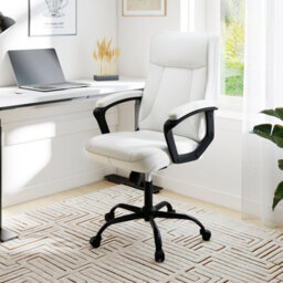 Gainoom Upholstered Beige Executive Chair Ergonomic Computer Desk Chair - thumbnail 5