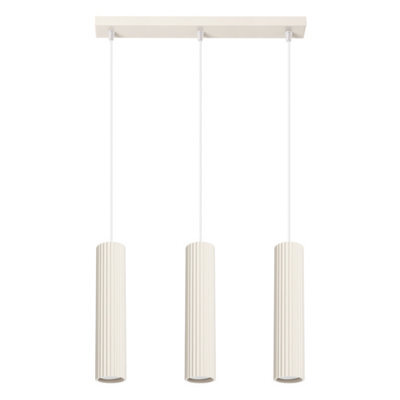Sollux Lighting Karbon Aluminum Beige 3 Lights Minimalist Pendant Ceiling Light - image 1