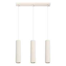 Sollux Lighting Karbon Aluminum Beige 3 Lights Minimalist Pendant Ceiling Light - thumbnail 1