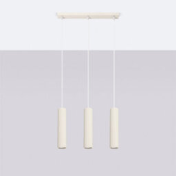 Sollux Lighting Karbon Aluminum Beige 3 Lights Minimalist Pendant Ceiling Light - thumbnail 2