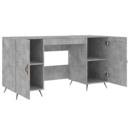 Berkfield Desk Concrete Grey 140X50X75 Cm Engineered Wood - thumbnail 5