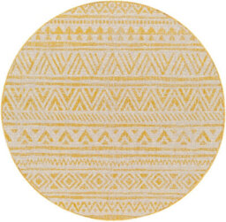 Livabliss Round Eagean-Global Yellow Ivory Off-White In- & Outdoor Rug 160 X 160 Cm Easy Care, Non Shedding - thumbnail 2