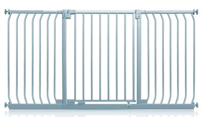 Safetots Elite Pressure Safety Gate, 161Cm - 170Cm, Matt Grey, Pressure Fit Stair Gate - image 1