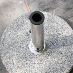 Samuel Alexander 15Kg Round Granite Garden Parasol Or Umbrella Base Weight Stainless Steel Pole - thumbnail 5