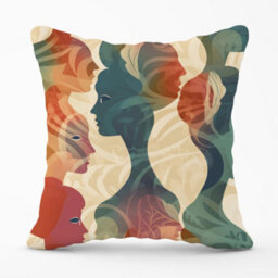 Warren Reed Designer Coloured Silhouette Cushions 45Cm X 45Cm - thumbnail 1