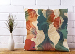 Warren Reed Designer Coloured Silhouette Cushions 45Cm X 45Cm - thumbnail 2