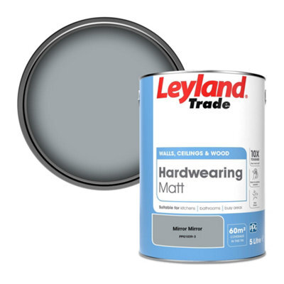 Leyland Trade Hardwearing Matt Emulsion Paint Mirror Mirror (Ppg1039-3) 5L - image 1