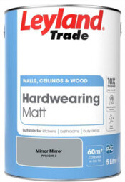 Leyland Trade Hardwearing Matt Emulsion Paint Mirror Mirror (Ppg1039-3) 5L - thumbnail 2