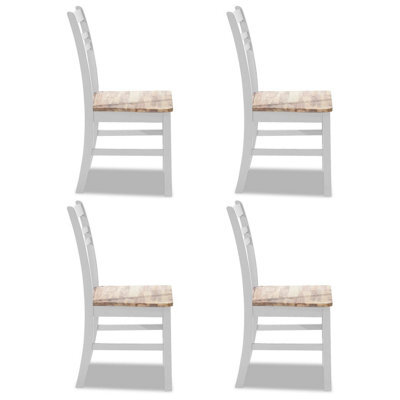 Statement Furniture Florence Country Style Wooden Chairs Set Of 4 - White - image 1