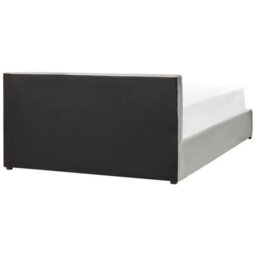 Beliani Ottoman Bed Velvet Bousse 160 X 200 Cm (Eu King Size) Light Grey - thumbnail 7