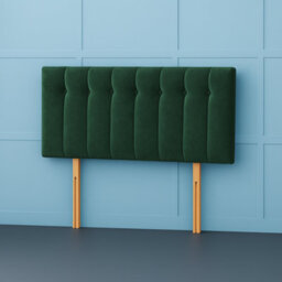 Comfy Deluxe 4Ft Small Double Florence Green Plush Velvet 20Inch Headboard