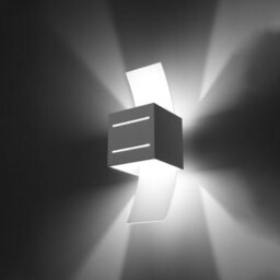 Sollux Lighting Loreto Aluminium & Glass White 1 Light Classic Wall Light - thumbnail 2