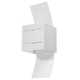 Sollux Lighting Loreto Aluminium & Glass White 1 Light Classic Wall Light - thumbnail 3