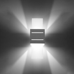 Sollux Lighting Loreto Aluminium & Glass White 1 Light Classic Wall Light - thumbnail 4