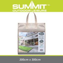 Sun Sail Shade 3X3X3M Guy Ropes - Reinforced Eyelets Uv 50+  Ecru 3M X3M - thumbnail 2