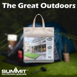 Sun Sail Shade 3X3X3M Guy Ropes - Reinforced Eyelets Uv 50+  Ecru 3M X3M - thumbnail 3