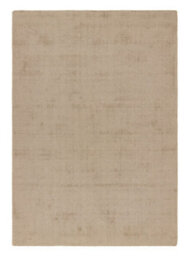 Beige Modern Plain Rug, Handmade Rug, Anti-Shed Rug, Beige Rug For Bedroom, Living Room, & Dining Room-200Cm (Circle) - thumbnail 3