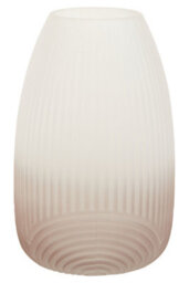 Orsina Small Grey Ombre Glass Vase, Ribbed Glass Vase, Textured Modern Vase, Chic Flower Vase, Grey Glass Vase - thumbnail 4