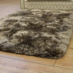 Brown Easy To Clean Plain Handmade , Luxurious , Modern , Plain , Shaggy , Sparkle Rug For Living Room, Bedroom - 160Cm X 230Cm - thumbnail 2