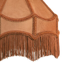 Happy Homewares Traditional Victorian Empire Lampshade In Mustard Ochre Velvet With Long Tassels - thumbnail 3