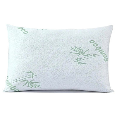 Bamboo Memory Foam Pillow Removable & Washable Zip Cover Head & Neck L60Cm X W40Cm (1 Pack) - image 1