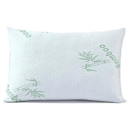 Bamboo Memory Foam Pillow Removable & Washable Zip Cover Head & Neck L60Cm X W40Cm (1 Pack)