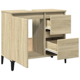 Berkfield Bathroom Cabinet Sonoma Oak 65X33X60 Cm Engineered Wood - thumbnail 7