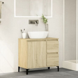 Berkfield Bathroom Cabinet Sonoma Oak 65X33X60 Cm Engineered Wood - thumbnail 3