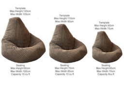 Beautiful Beanbags Xxl Mega Highback Jumbo Cord Beanbag - thumbnail 3
