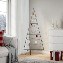 Berkfield Modern Metal Christmas Tree For Decoration Black 150 Cm - thumbnail 2