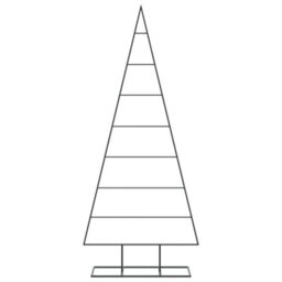 Berkfield Modern Metal Christmas Tree For Decoration Black 150 Cm - thumbnail 3