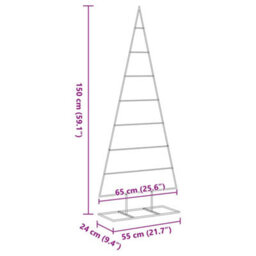 Berkfield Modern Metal Christmas Tree For Decoration Black 150 Cm - thumbnail 7
