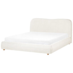 Beliani Ottoman Bed Fabric Blagnac 160 X 200 Cm (Eu King Size) Off-White - thumbnail 5