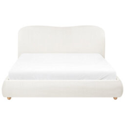 Beliani Ottoman Bed Fabric Blagnac 160 X 200 Cm (Eu King Size) Off-White - thumbnail 6