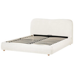 Beliani Ottoman Bed Fabric Blagnac 160 X 200 Cm (Eu King Size) Off-White - thumbnail 4