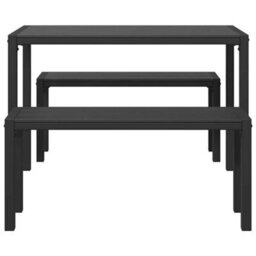 Berkfield Garden Dining Set With Cushion 3 Pcs Anthracite Steel - thumbnail 7