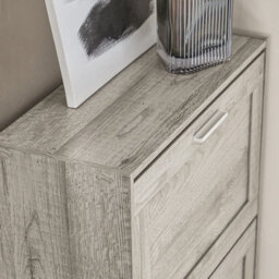 Sobuy Fsr137-Hg, Shoe Cabinet Shoe Rack Shoe Storage Cupboard Organizer Unit, Grey,w59.5Xd23Xh79.5 - thumbnail 7