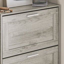 Sobuy Fsr137-Hg, Shoe Cabinet Shoe Rack Shoe Storage Cupboard Organizer Unit, Grey,w59.5Xd23Xh79.5 - thumbnail 5