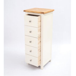 Cabinet Bits Maggiori 5 Drawer Narrow Chest Of Drawers Chrome Knob - thumbnail 4