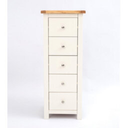 Cabinet Bits Maggiori 5 Drawer Narrow Chest Of Drawers Chrome Knob - thumbnail 2