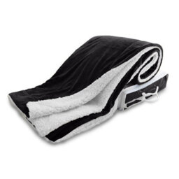 Bedlooms Black Sherpa Throw Blanket, Reversible & Lightweight Bed & Sofa Blanket, Single 130X150Cm - thumbnail 2