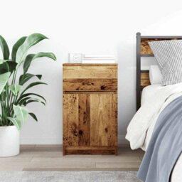 Berkfield Bedside Cabinet Old Wood 39X35X65 Cm Engineered Wood - thumbnail 3
